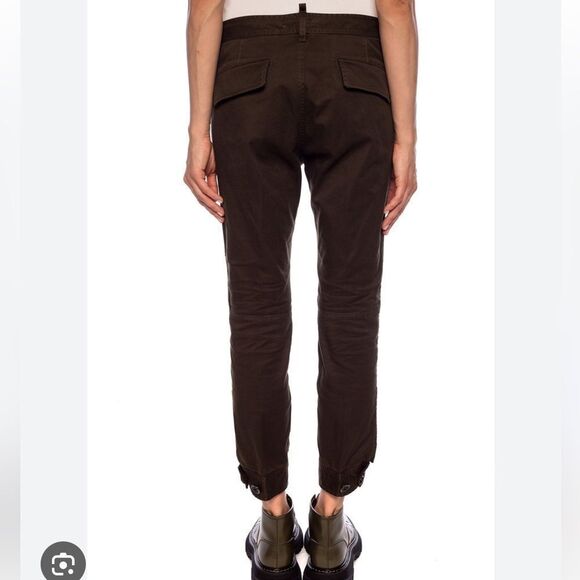 NWT Dsquared2 Tapered Leg Trousers Olive GREEN Size IT 38/ US 2 - Picture 6 of 16
